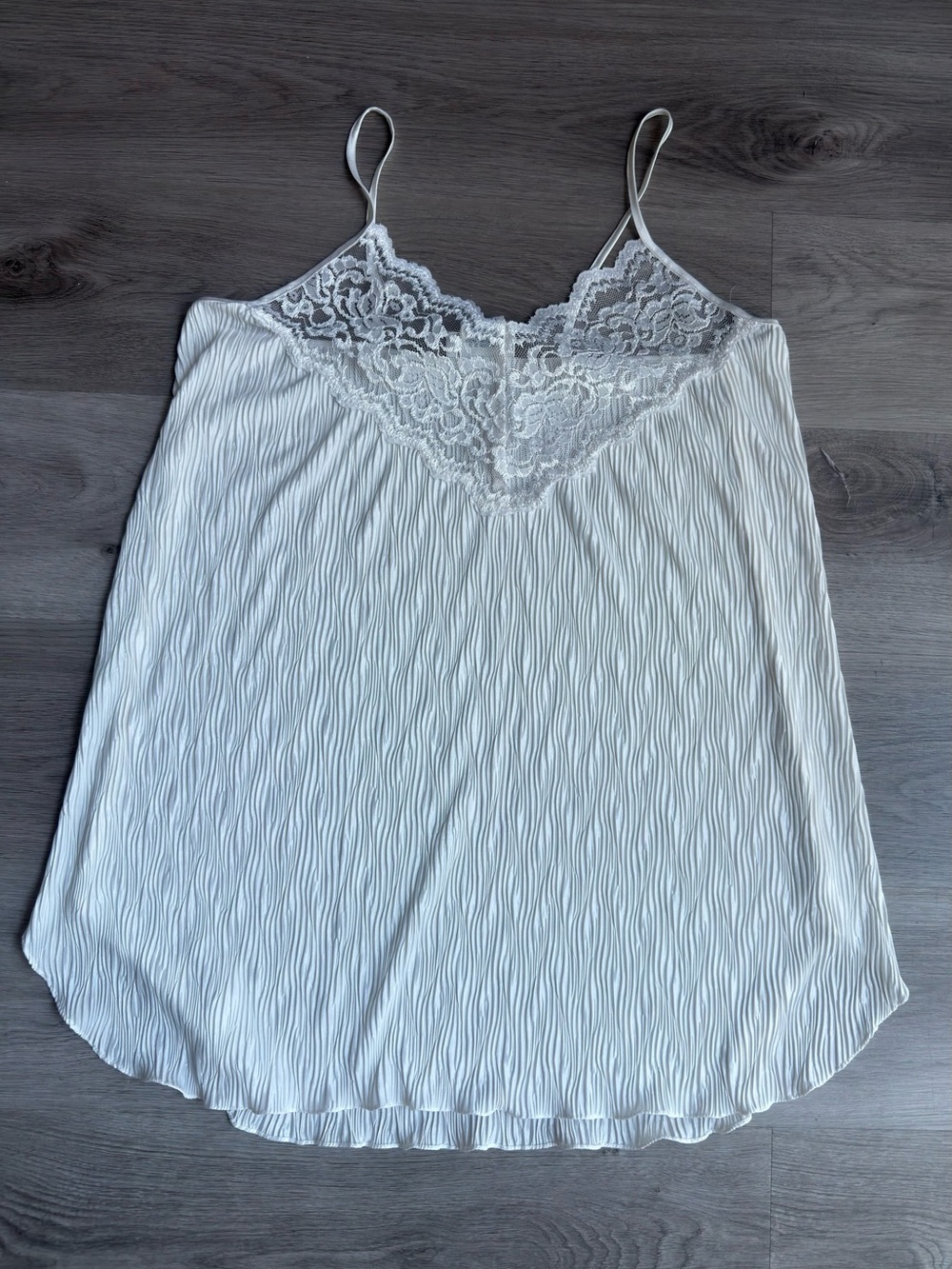 Vintage 80s 90s Dentelle Lace Camisole Large Ivory Coquette Fairycore
